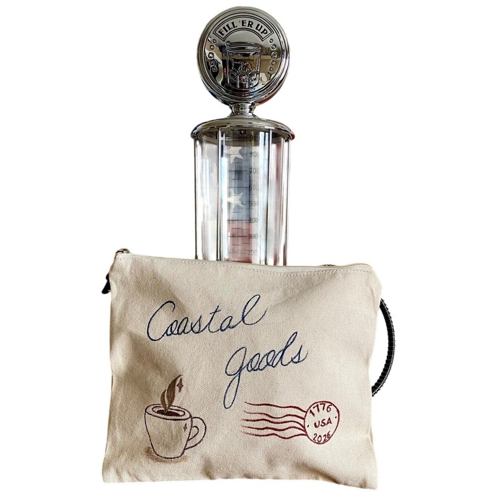 Coastal Goods‎ Leisure Pouch Hand Painted Coastal Americana Canvas Travel Pouch